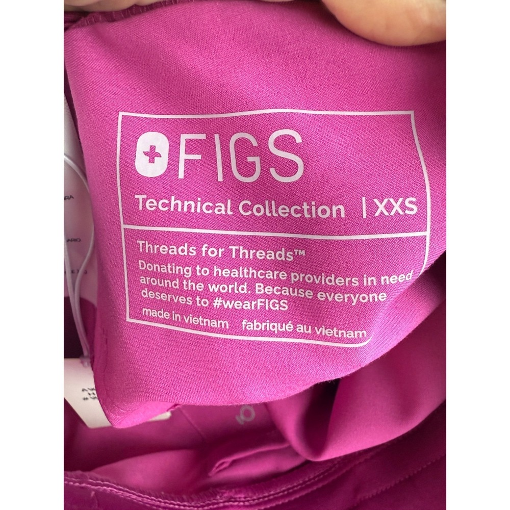 FIGS Technical Collection Zamora XXS Magenta Pink Jogger Scrub Pants New - Picture 4 of 6